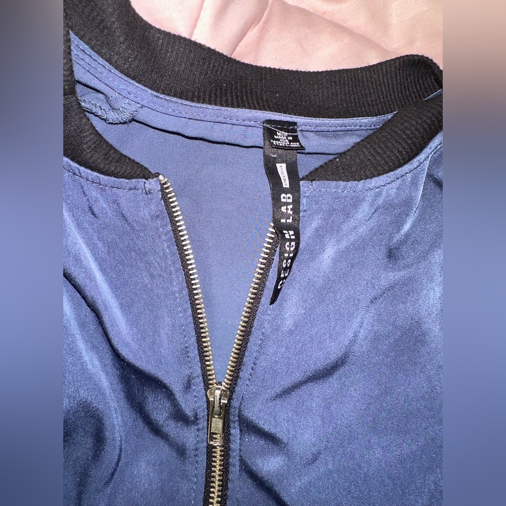 blue bomber jacket
